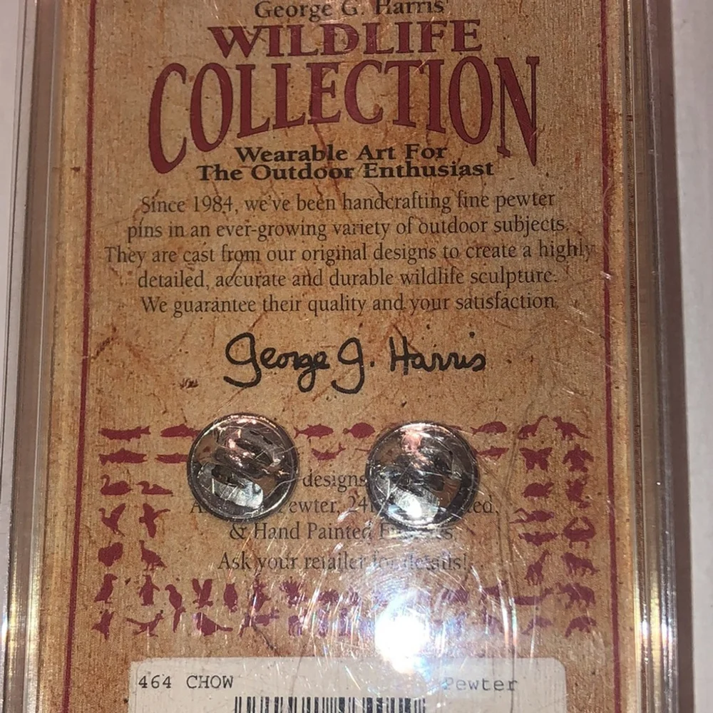 Wildlife Collection Chow Dog Vintage Pewter Brooch Pin